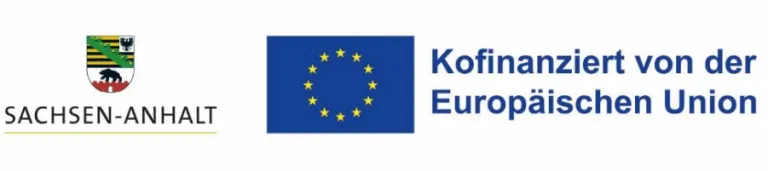 Logo Sachsen-Anhalt und Logo „Kofinanziert von der Europäischen Union“